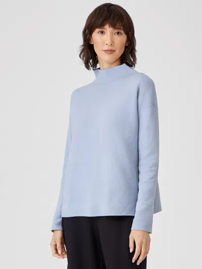 Eileen Fisher Soft Organic Cotton Box-top In Blue