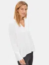 Eileen Fisher Soft Organic Cotton V-neck Box-top In White