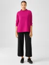 Eileen Fisher Soft Twill Wide-leg Pant In Black