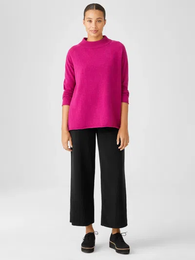 Eileen Fisher Soft Twill Wide-leg Pant In Black