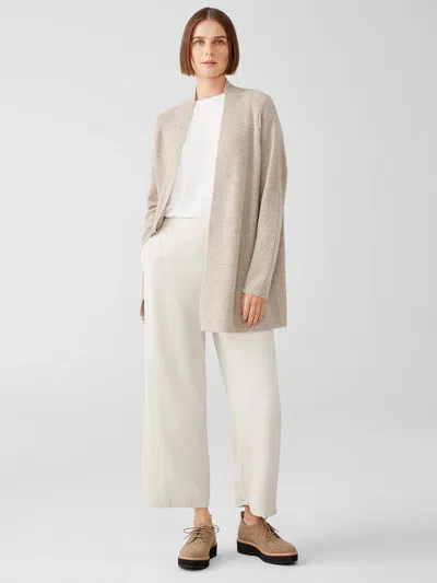 Eileen Fisher Soft Twill Wide-leg Pant In Brown