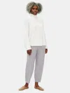 Eileen Fisher Soft Wool Flannel Lantern Pant In White