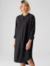 Eileen Fisher Soft Wool Flannel Shirtdress In Gray
