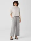 Eileen Fisher Soft Wool Flannel Straight Pant In Gray