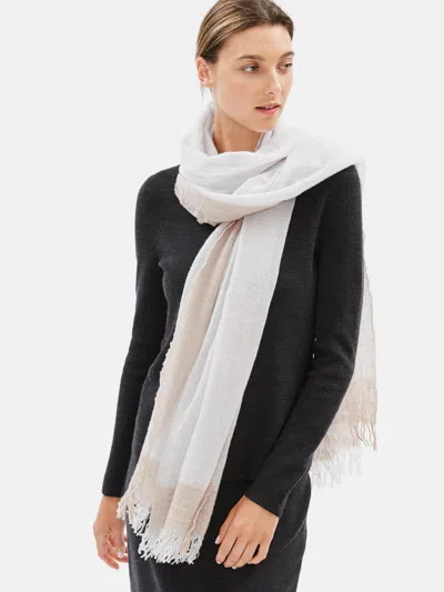 Eileen Fisher Soft Wool Scarf In Gray
