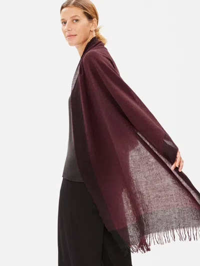 Eileen Fisher Soft Wool Scarf In Burgundy