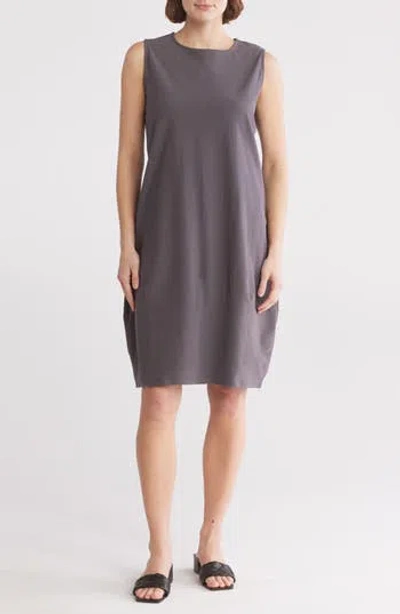 Eileen Fisher Solid Knit Dress In Gray