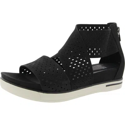 Eileen Fisher Sport P Womens Nubuck Strappy Platform Sandals In Black
