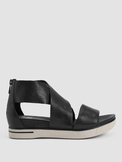 Eileen Fisher Sport Tumbled Leather Sneaker Sandal In Blue