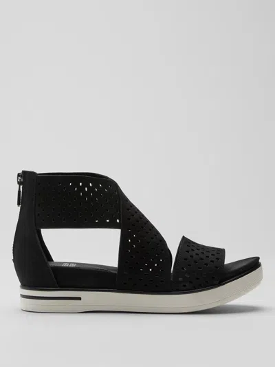 Eileen Fisher Sport Tumbled Nubuck Sneaker Sandal In Black