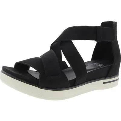 Eileen Fisher Sport2n Womens Zipper Man Made Strappy Sandals In Black