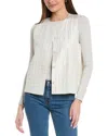 Eileen Fisher Square Quilted Silk Vest In White