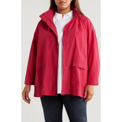 Eileen Fisher Stand Collar Jacket In Azalea