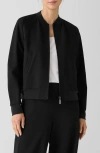 Eileen Fisher Stand Collar Jacket In Black