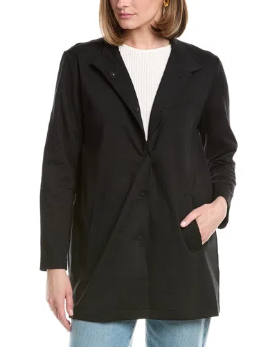 Eileen Fisher Stand Collar Jacket In Black