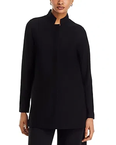 Eileen Fisher Stand Collar Jacket In Black