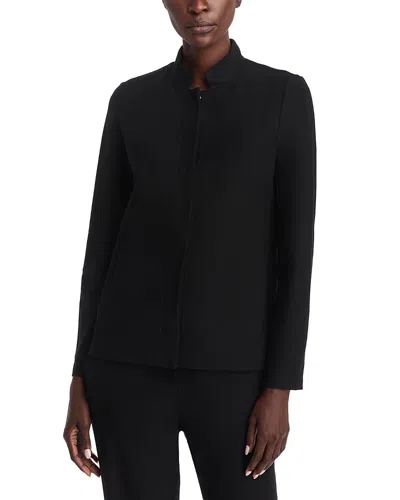 Eileen Fisher Stand Collar Jacket In Black