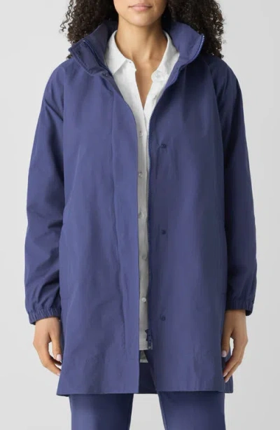 Eileen Fisher Stand Collar Jacket In Bluette