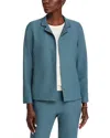 Eileen Fisher Stand Collar Jacket In Euclyptus