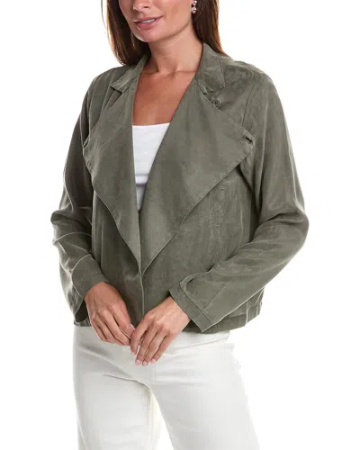 Eileen Fisher Stand Collar Jacket In Gray