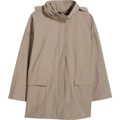 Eileen Fisher Stand Collar Jacket In Stone