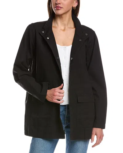 EILEEN FISHER EILEEN FISHER STAND COLLAR LONG JACKET