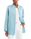EILEEN FISHER STAND COLLAR LONG JACKET