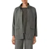 Eileen Fisher Stand Collar Organic Cotton Blend Jacket