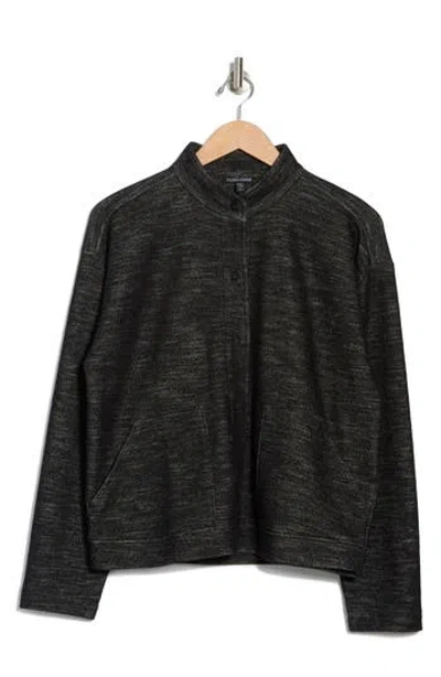 Eileen Fisher Stand Collar Organic Cotton Blend Jacket