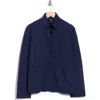 Eileen Fisher Stand Collar Organic Cotton Jacket In Blue