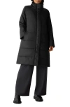 Eileen Fisher Stand Collar Puffer Jacket In Black