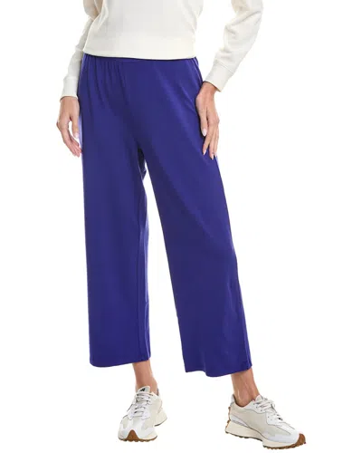 Eileen Fisher Straight Cropped Pant In Blue