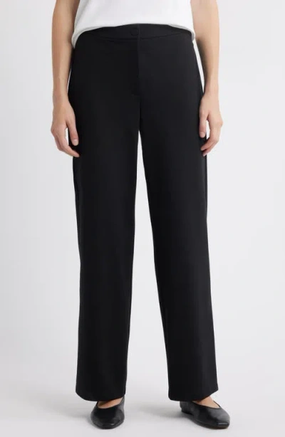 Eileen Fisher Straight Fit Pants In Black