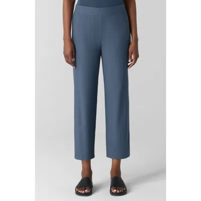 Eileen Fisher Straight Leg Ankle Pants In Blue