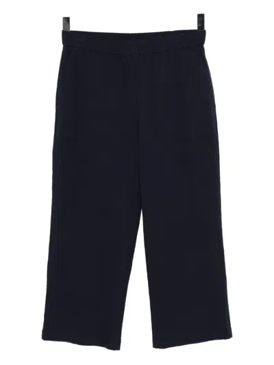 Eileen Fisher Straight-leg Cropped Pants In Blue