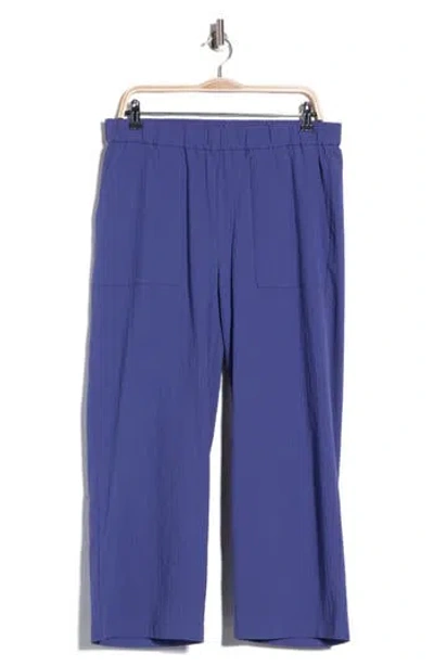 Eileen Fisher Straight Leg Cropped Pants In Blue