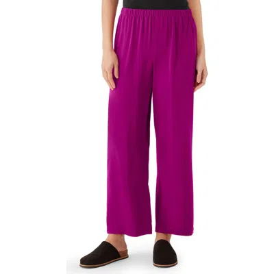 EILEEN FISHER EILEEN FISHER STRAIGHT LEG SILK ANKLE PANTS
