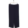 Eileen Fisher Straight Leg Silk Ankle Pants In Blue
