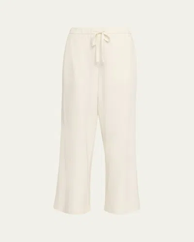 Eileen Fisher Straight-leg Waffle Double Knit Pants In Neutral