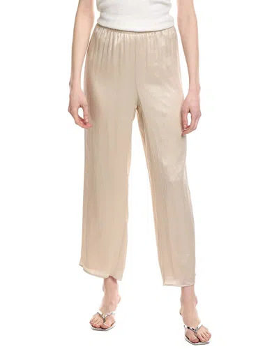 Eileen Fisher Straight Silk Ankle Trouser In Neutral