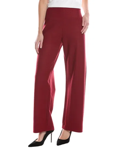 Eileen Fisher Straight Wool Pant In Red