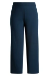 Eileen Fisher Stretch Ankle Straight Leg Pants In Deep Adriatic