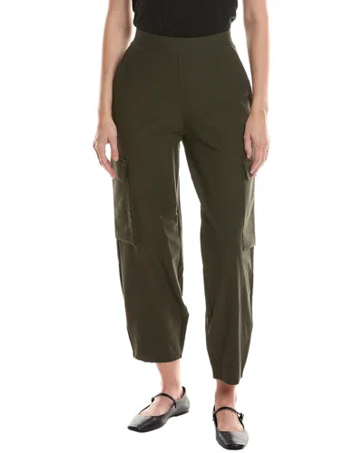 Eileen Fisher Stretch Crepe Cargo Pant In Green