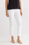 Eileen Fisher Slim Ankle Stretch Crepe Pants In White