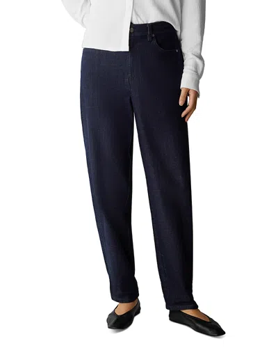 Eileen Fisher Stretch Denim Ankle Lantern Pants In Blue