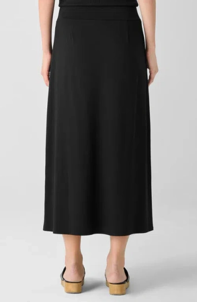 Eileen Fisher Stretch Jersey A-line Skirt In Black