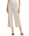 Eileen Fisher Stretch Jersey High Waisted Tapered Ankle Pants In Brown