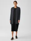 Eileen Fisher Stretch Jersey Knit Jewel Neck Dress In Black