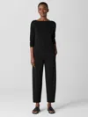 Eileen Fisher Stretch Jersey Knit Lantern Pant In Black