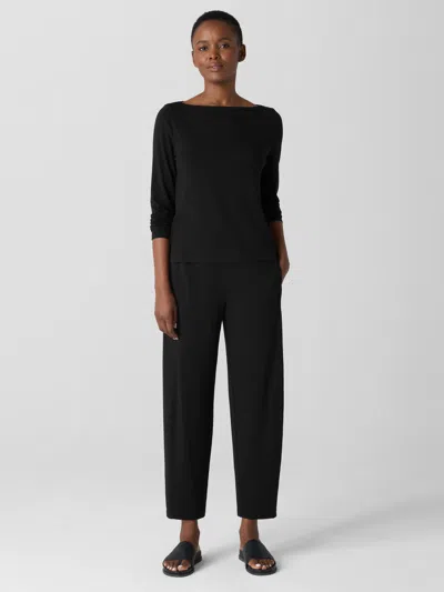 Eileen Fisher Stretch Jersey Knit Lantern Pant In Black